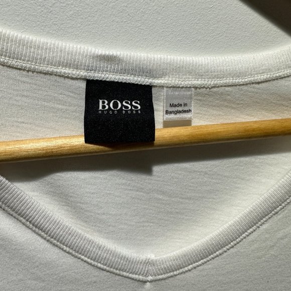 Men's BOSS White Short Sleeve T-Shirt - Size XXL - Picture 3 of 9
